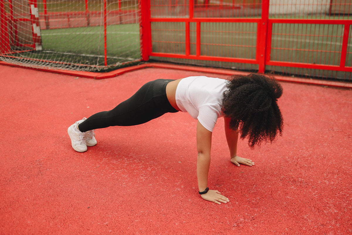 Teenager girl doing PE